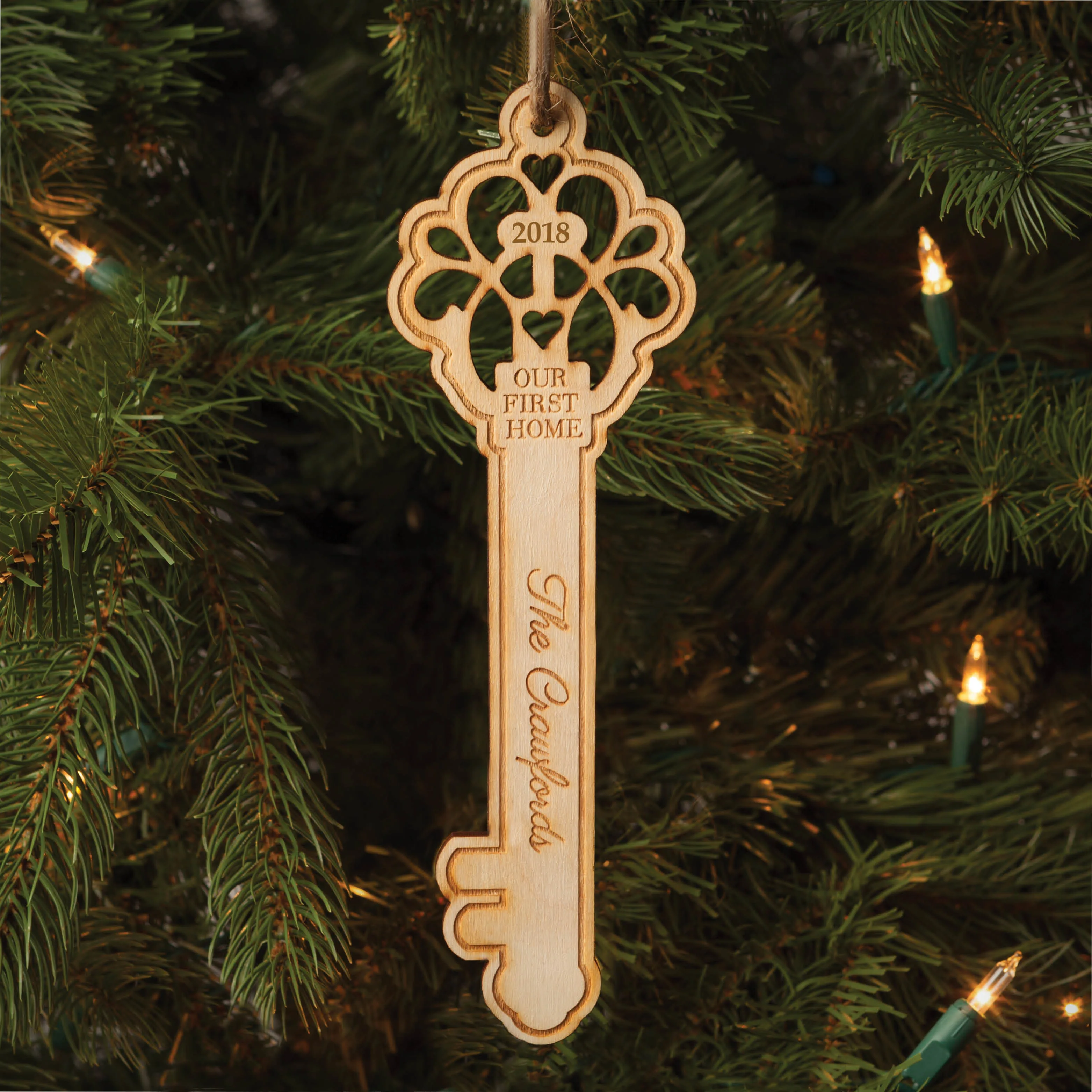 Hand-Stamped 'First Home' Personalized Key O