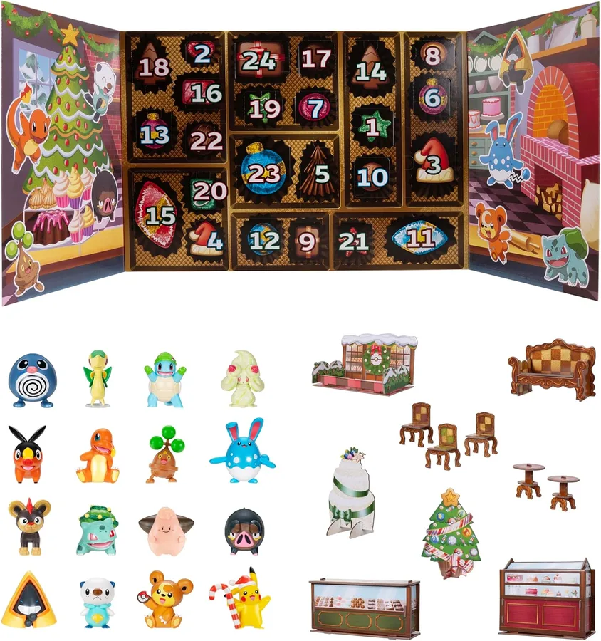 3. Jazwares Pokémon Holiday Calendar 2025 (16 Battle Figures)