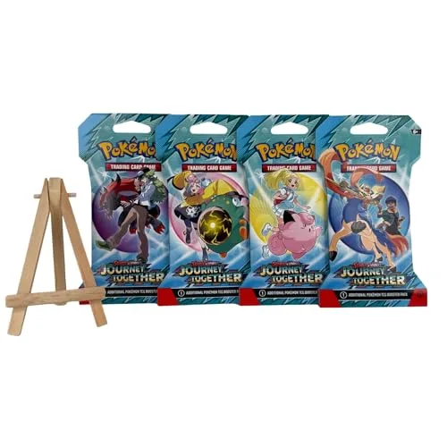 5. Pokémon TCG: Journey Together Sleeved Booster Bundle (4 Packs)