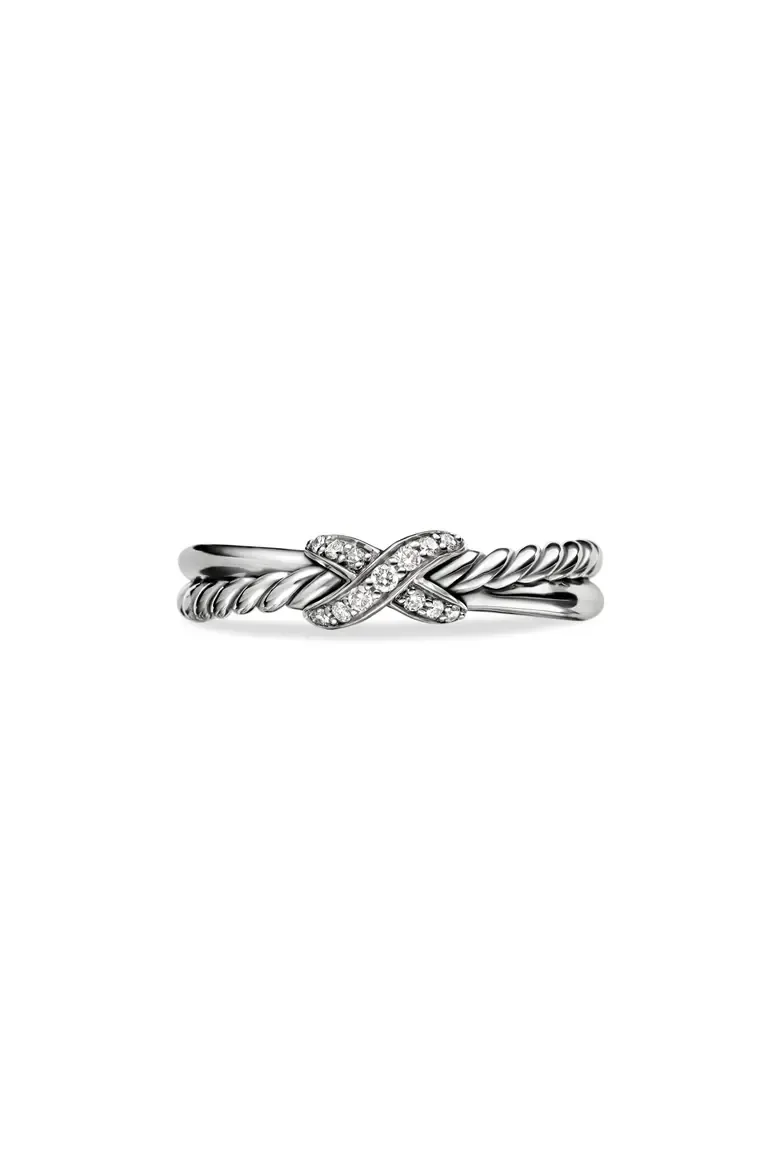 10. David Yurman Petite X Diamond Ring