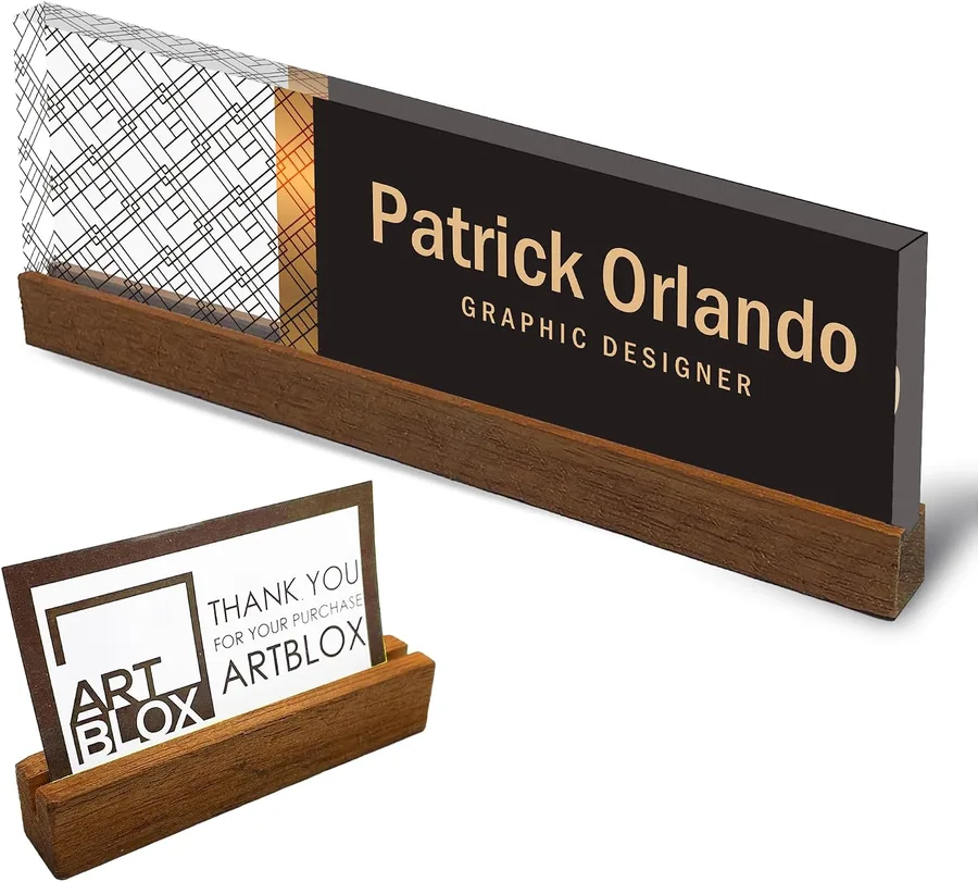 3. Personalized Acrylic Desk Name Plate