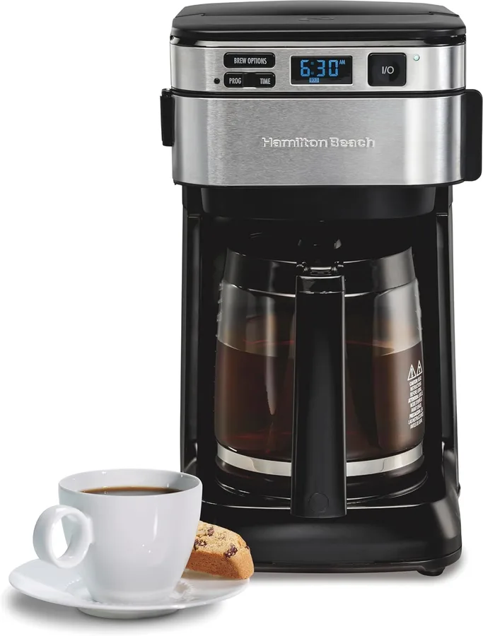 4. Hamilton Beach FrontFill 12-Cup Programmable Coffee Maker