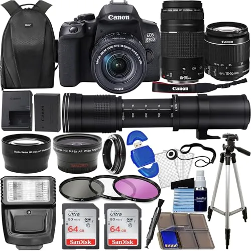 12. Canon EOS Rebel T8i DSLR Camera Kit