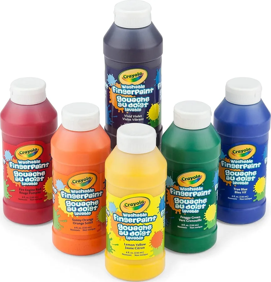 11. Crayola Washable Finger Paints (6-Count)