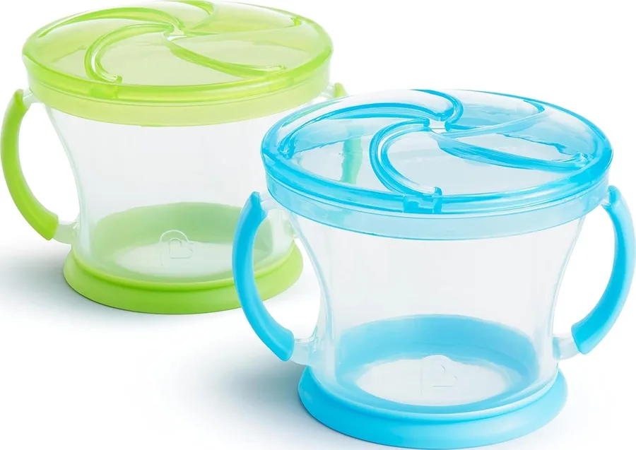 5. Munchkin Snack Catcher Toddler Snack Cups (2-Pack)