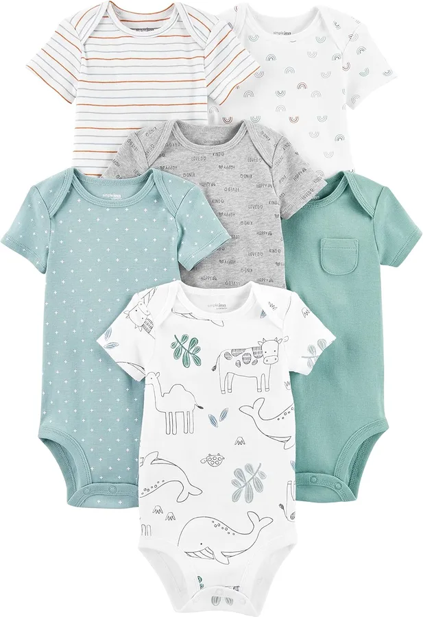 2. Simple Joys by Carter's Baby Bodysuit 6-Pack