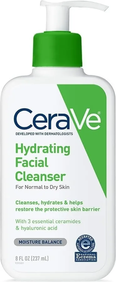 7. CeraVe Hydrating Facial Cleanser (8 oz)