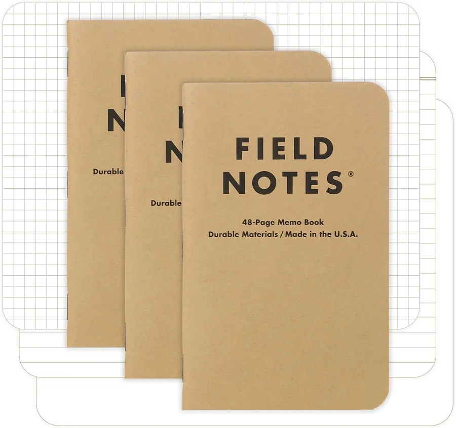 10. Field Notes Original Kraft Notebooks (3-Pack)