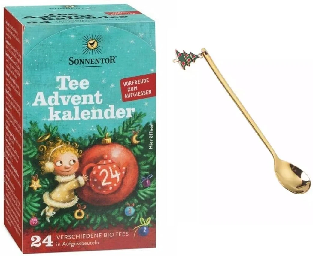 9. Sonnentor Tea Advent Calendar (Organic, with Tea Spoon)