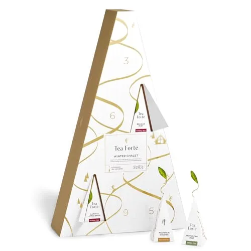 2. Tea Forté Winter Chalet Advent Calendar (12 Pyramid Infusers)