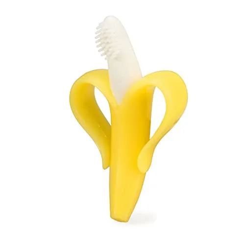 4. Baby Banana Infant Training Toothbrush (silicone teether)
