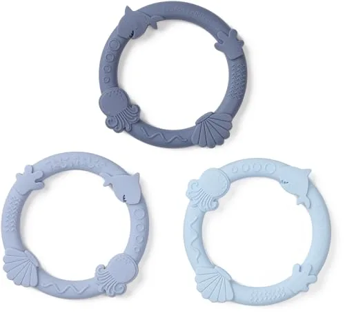 10. Loulou Lollipop Silicone Teether (textured ring)