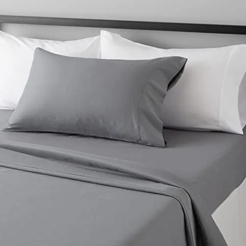 1. Amazon Basics Lightweight Microfiber Twin XL Sheet Set