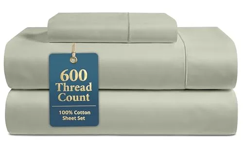 5. Lane Linen 100% Organic Cotton Twin XL Sheet Set