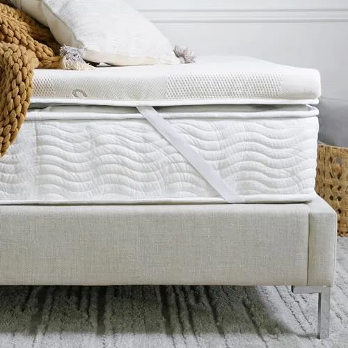 8. Saatva Graphite Memory Foam Mattress Topper — Twin XL