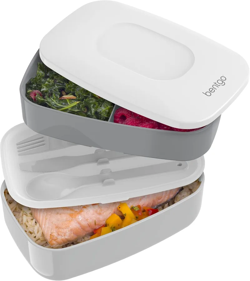 4. Bentgo Classic Stackable 3-Compartment Bento Lunch Box