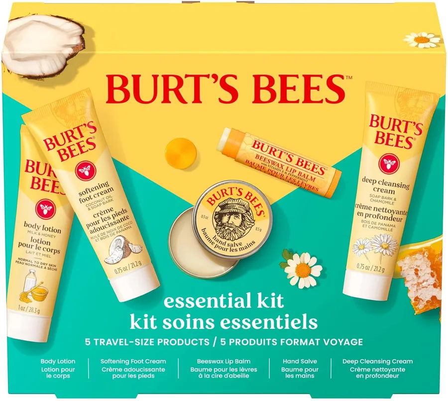 13. Burt's Bees Essentials Kit (5 Travel-Size Products)