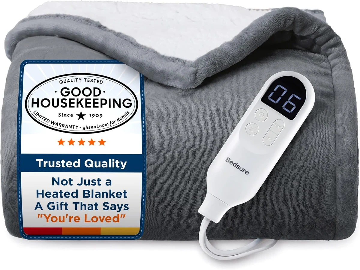 4. Bedsure Heated Throw Blanket