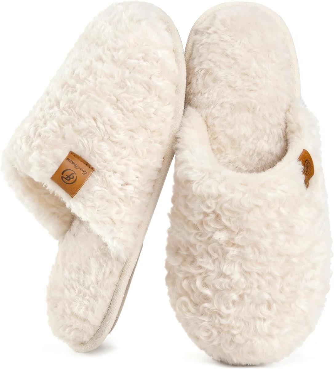 3. EverFoams Fuzzy Memory Foam Slippers