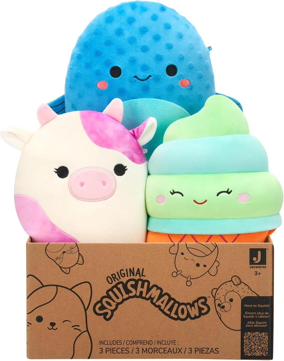 14. Squishmallows Original Mystery 3-Pack (8 in)
