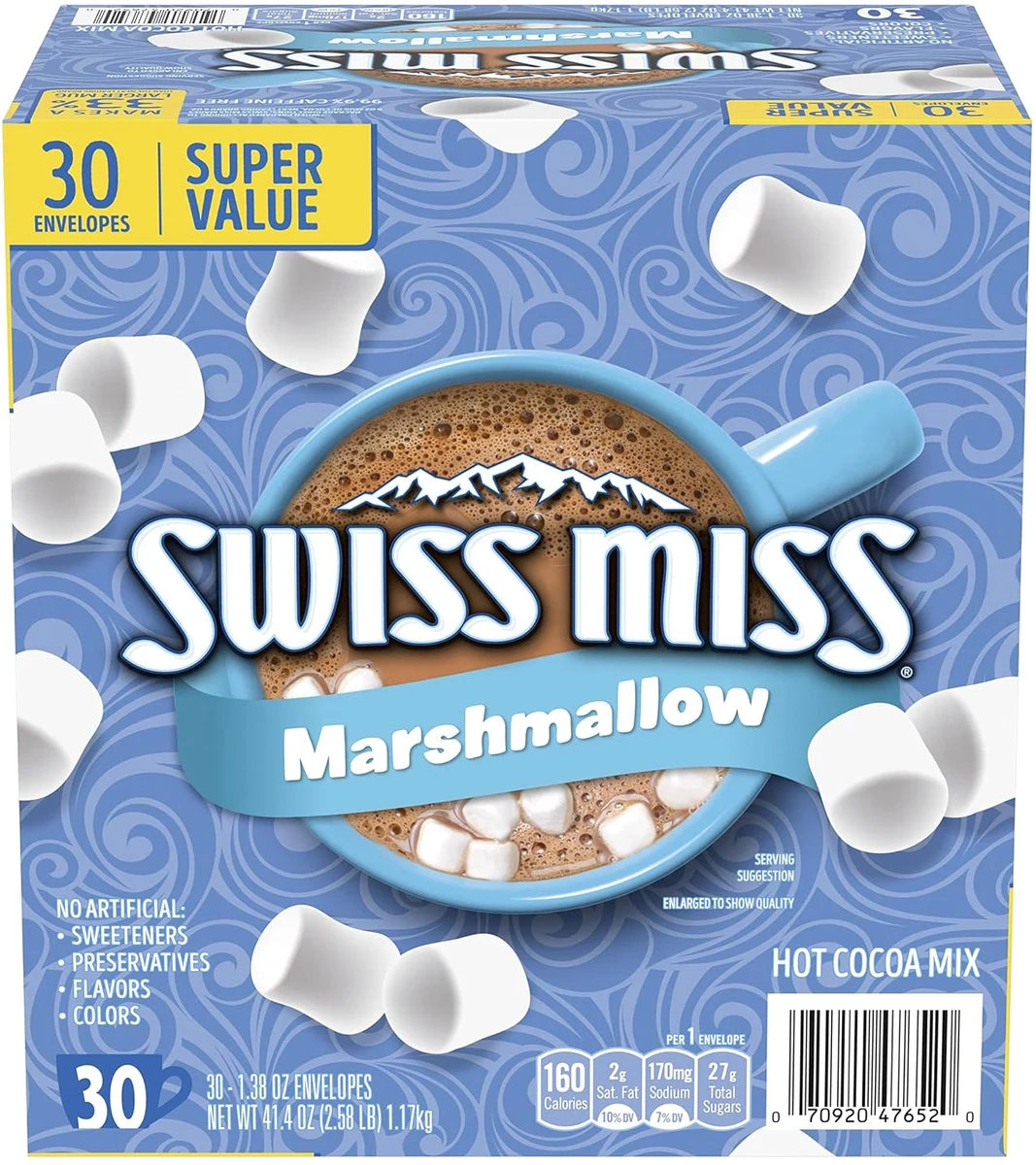 Swiss Miss Hot Cocoa Mix with Marshmallows (30 Packets)