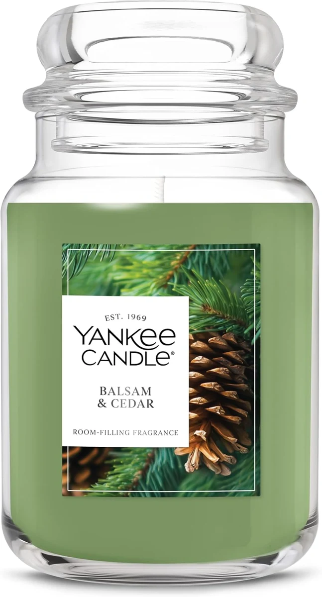 13. Yankee Candle Balsam & Cedar (22 oz)