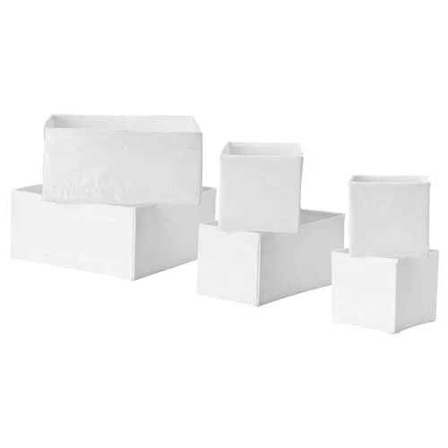 6. IKEA SKUBB Storage Box Set (6‑Pack)