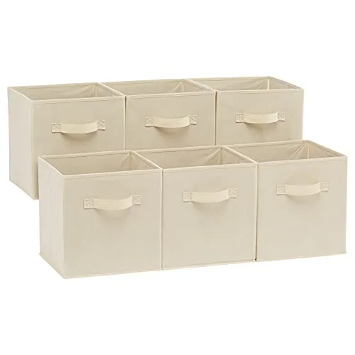 5. Amazon Basics Collapsible Fabric Storage Cubes (6-Pack)