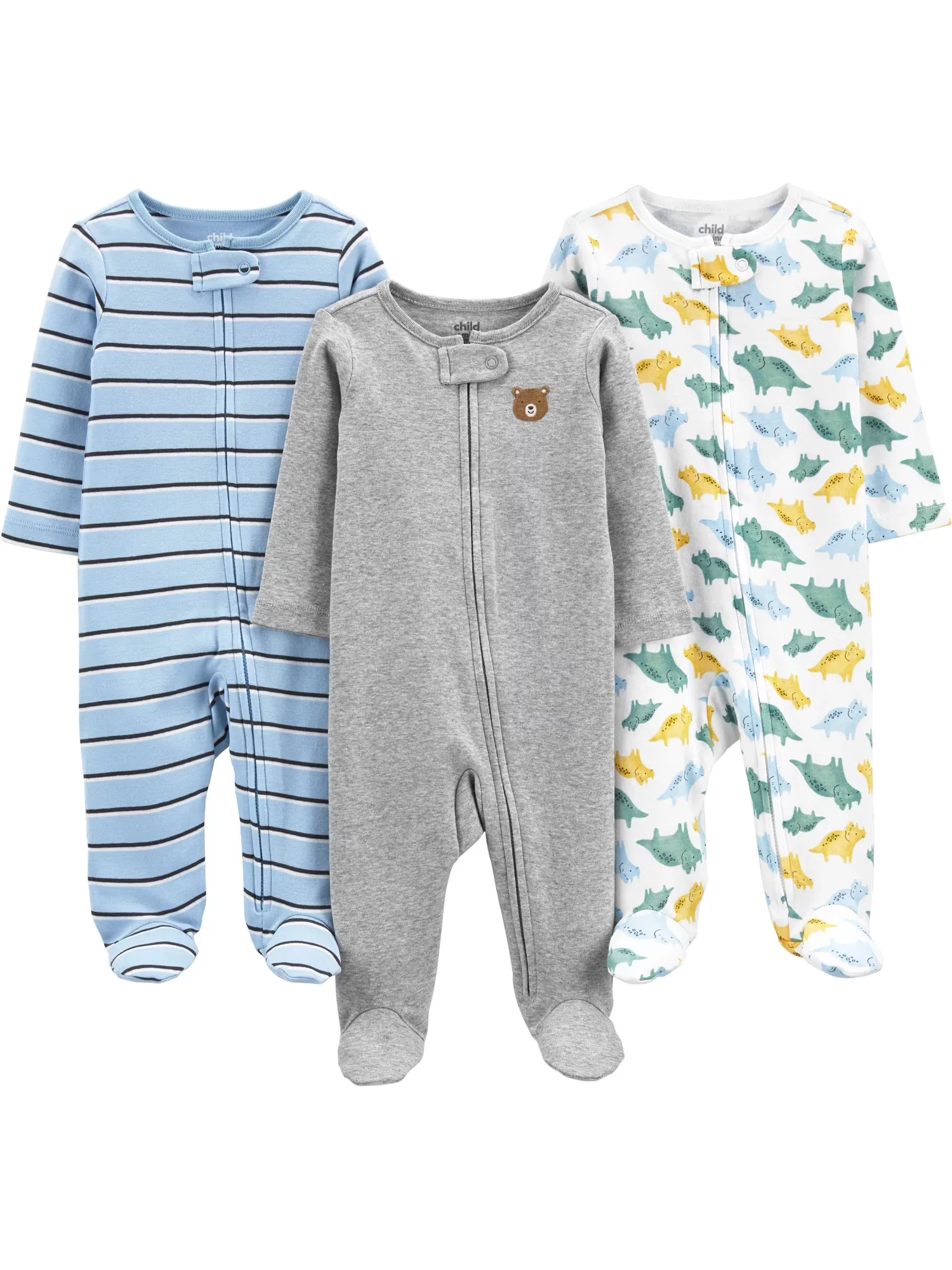 18. Carter's 3-Pack Sleep and Play Cotton Footed Pajamas