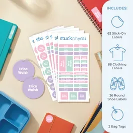 12. Stuck On You Personalized Waterproof Name Labels