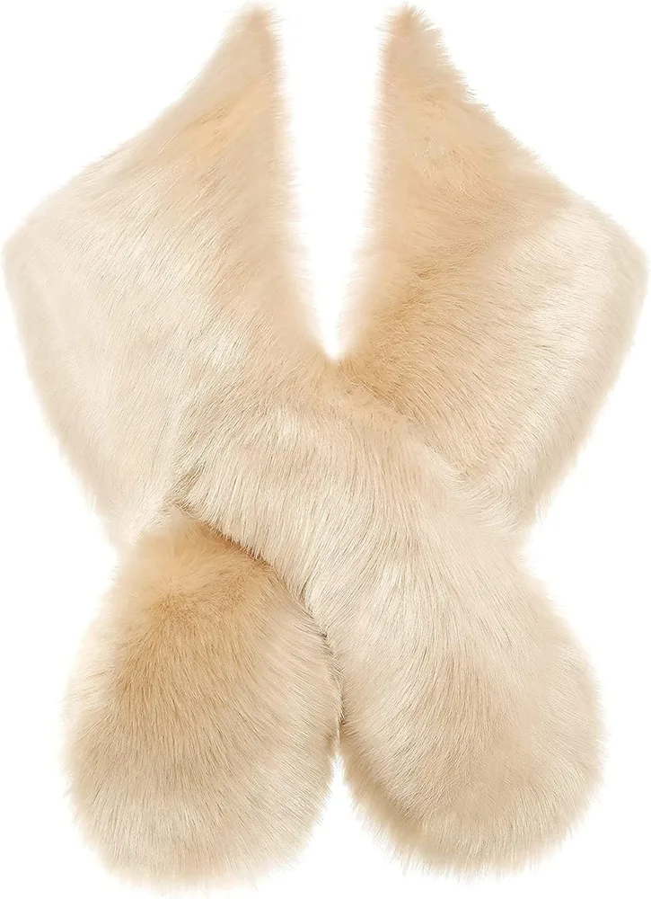 10. BABEYOND Faux Fur Collar Shawl