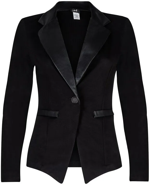 Contenta Satin-Lapel Tuxedo Blazer