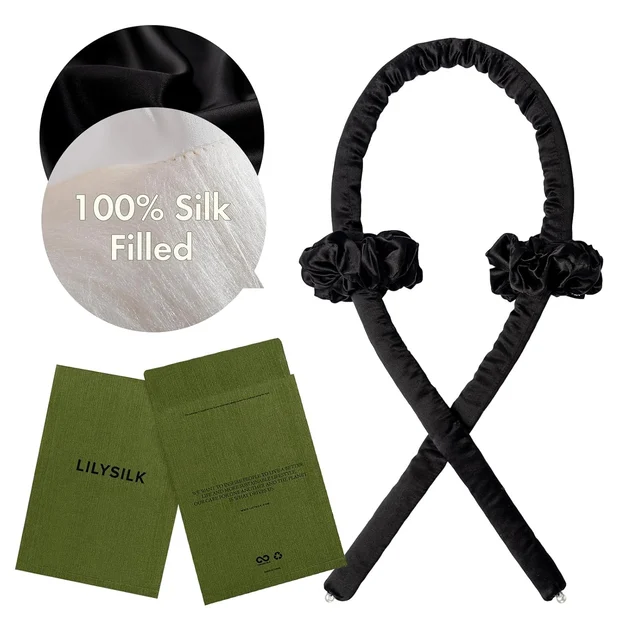 6. LILYSILK Mulberry Silk Heatless Curling Set