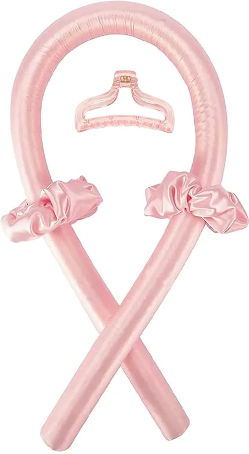 8. Silk Ribbon Heatless Curling Rod Headband Set