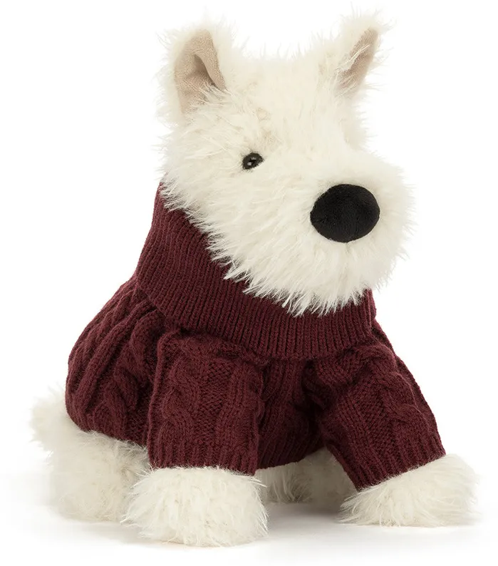 3. Jellycat Munro Scottie Dog 'Winter Jumper'