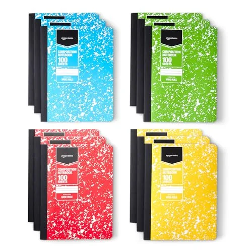 3. Amazon Basics Wide‑Ruled Composition Notebook (3‑Pack)