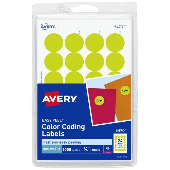 14. Avery Easy Peel Student Labels (Sheet Pack for School Supplies)