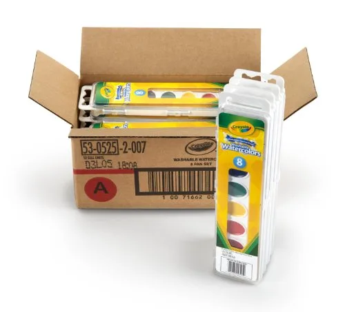 12. Crayola Washable Watercolors Travel Pack (8 Colors)