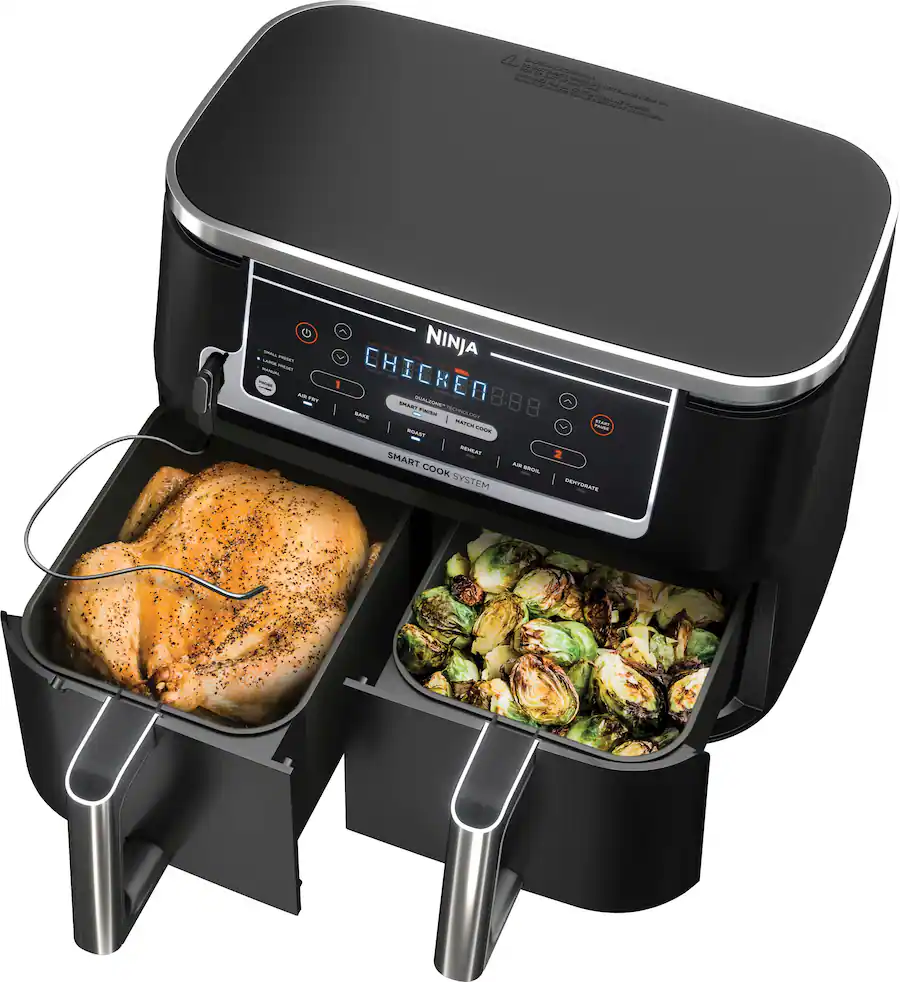 Ninja DZ550 Foodi 10 Quart 6-in-1 DualZone Smart XL Air F...