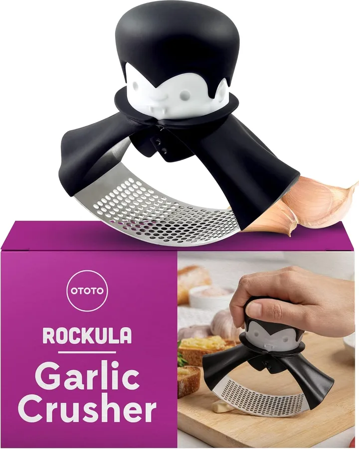 10. OTOTO Rockula Garlic Press Rocker