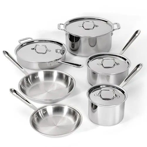 All-Clad D3 Stainless Steel 10-Piece Cookware Set