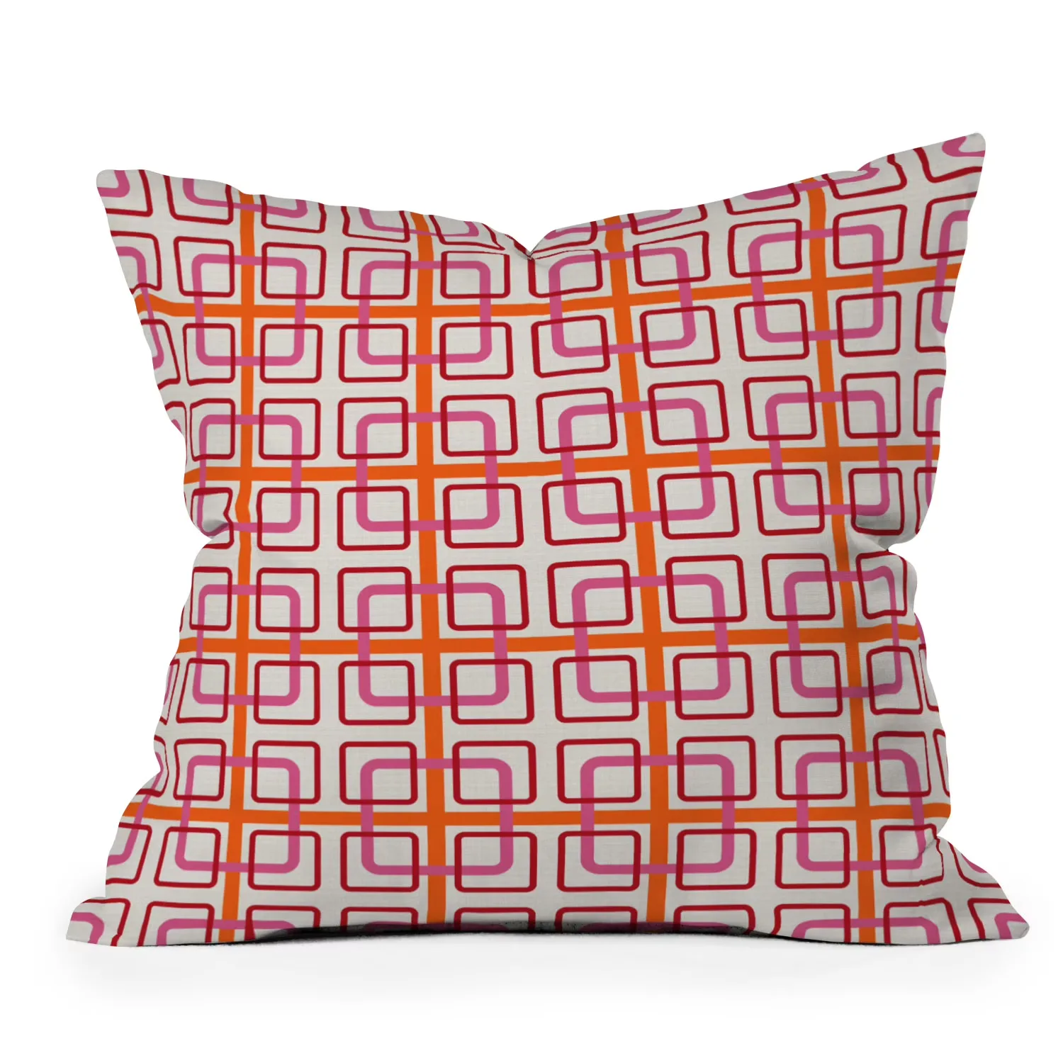 17. Kumu Hawaiian Kapa Print Throw Pillow — Local Artist Edition (18" x 18")