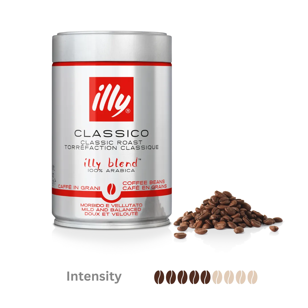 9. Illy Classico Whole Bean Coffee 250g Tin