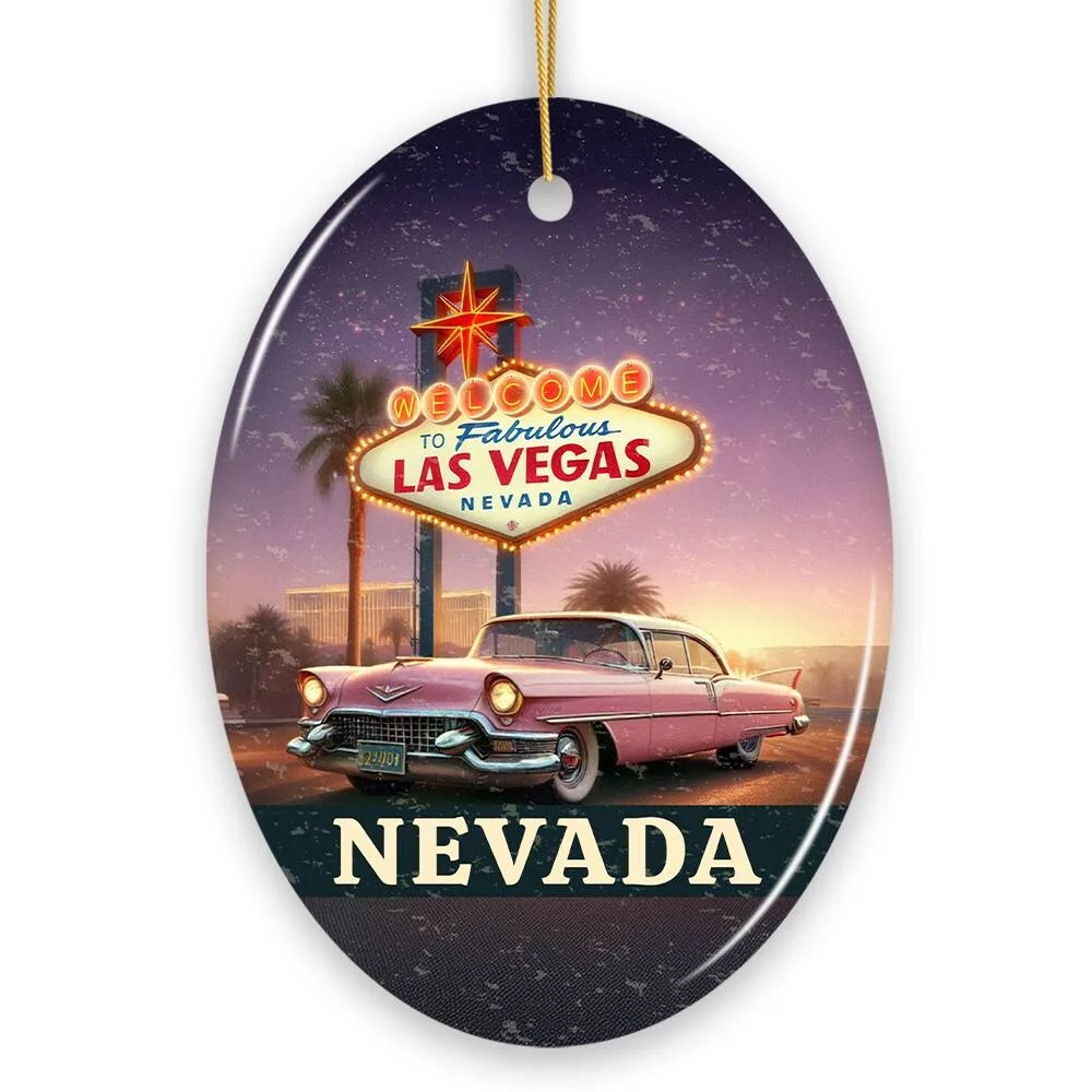 17. Kurt Adler 'Welcome to Fabulous Las Vegas' Ornament (holiday souvenir ornament)