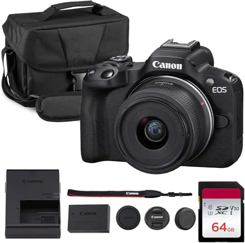 1. Canon EOS R50 Mirrorless Camera