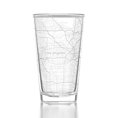 Well Told Engraved LA Map Glass