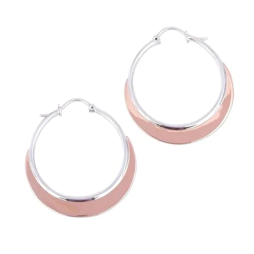 Silver Taxco Sterling Hoop Earrings