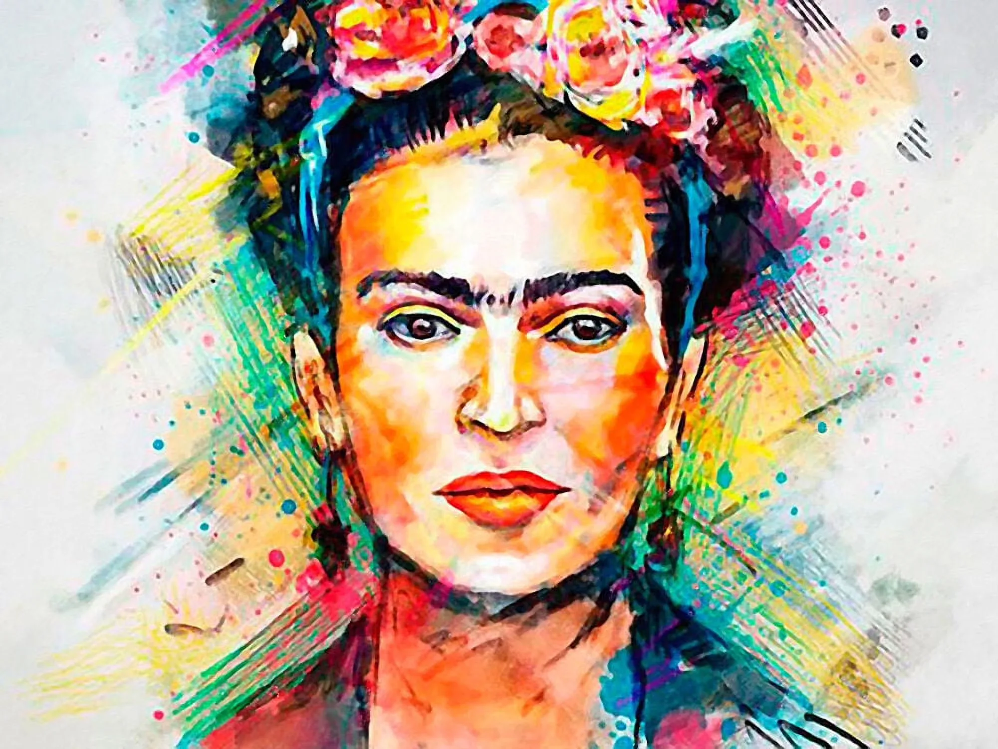 19. Street-Art Print: Frida Kahlo Inspired Lithograph — Limited Edition Reproduction