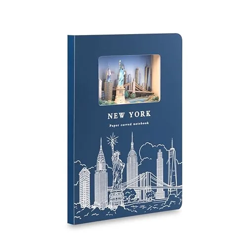 10. Chōkoku New York Paper-Carved Notebook