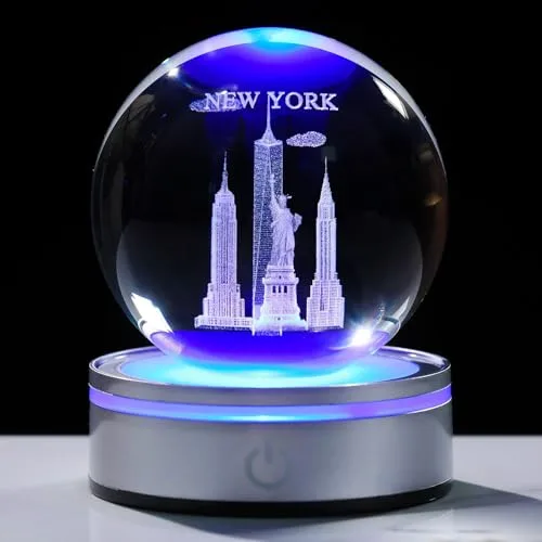 17. Movdyka 3D Crystal New York Night Light